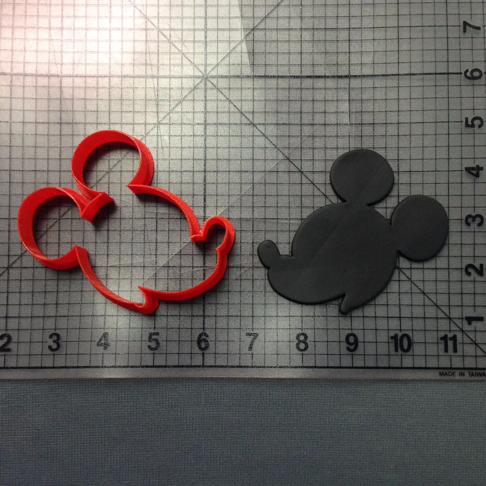 Мультфильм Микки Маус голова рука лук серии помадка резак на заказ 3D печатных