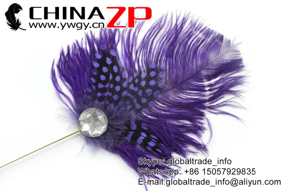 Брошь для волос с перьями страуса китайского производства | Дом и сад