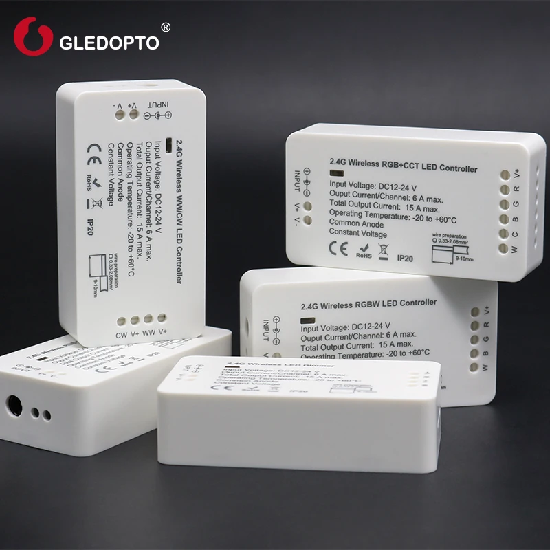 (Не zigbee) 2 4 ГГц радиочастотный светодиодный контроллер беспроводной RGB RGBW + CCT 12/24 В