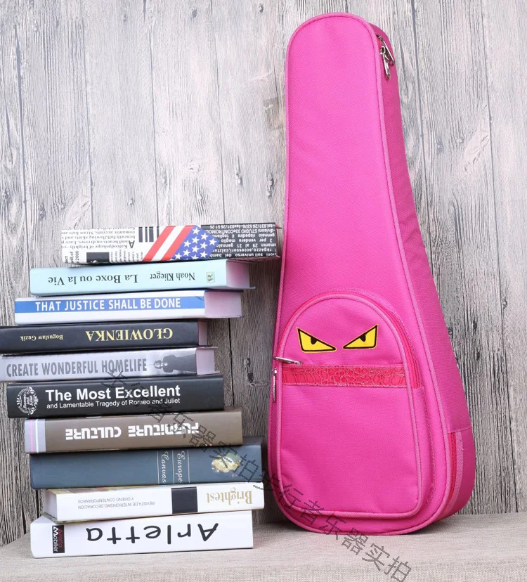 Cool ukulele bag backpack case 21''soprano 23'' 24'' concert 26'' inches tenor uku cover Ukues pink black good