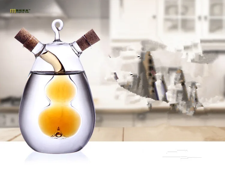 1 шт. кухонная бутылка для масла и уксуса соевого соуса с 2 выемками банка приправ