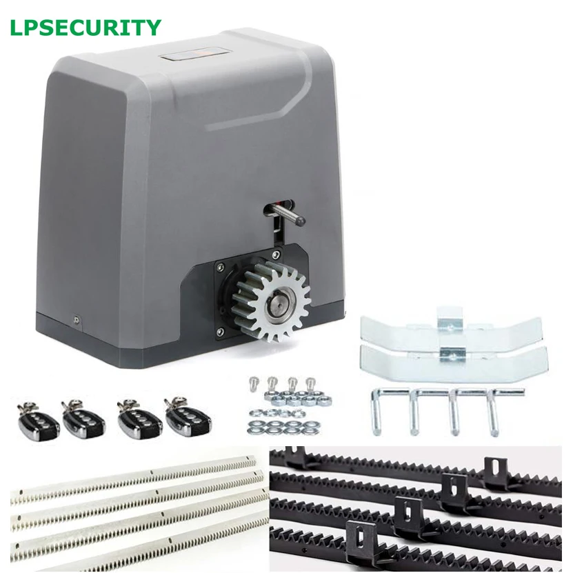 LPSECURITY 1000 кг автоматические ворота открытый раздвижные ворота мотор открывалка с фотоячейками, светильник сигнализации, кнопка, брелоки, стойки 4 м 5 м 6 м