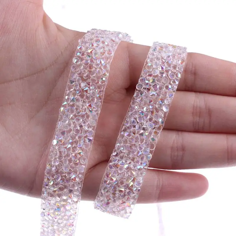 as picture 1.5cm P Праджня 1 ярд 1,5 см 3 см красочные стразы отделка орнамент из кристаллов Стразы горячей фиксации лента из стразов с аппликацией в виде ленты с одеждой Сумки - Цвет: as picture 1.5cm P