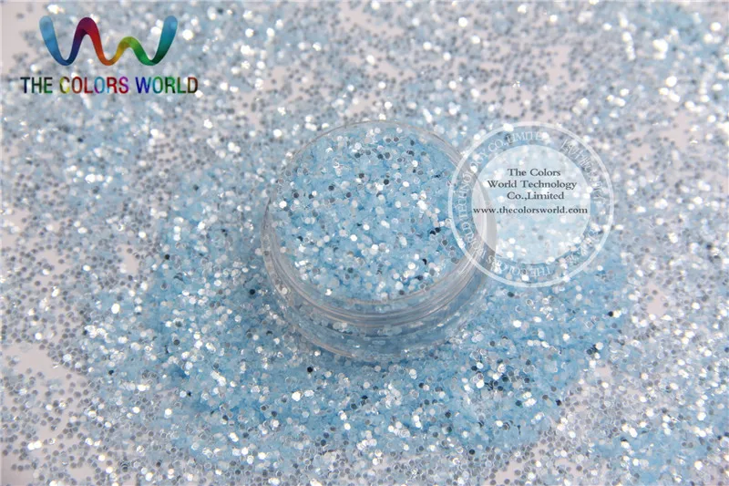 TCY007 блестящие Серебристые светло голубые цвета блестящая Пыль для дизайна
