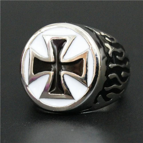 Кольцо с крестом для мужчин и мальчиков из нержавеющей стали 316L|ring blue|ring clockring scale |
