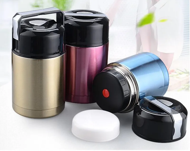 

800ML 304 Stainless Steel Vacuum Flasks Thermoses thermo mug thermocup Lunch Box for Hot Food with Containers