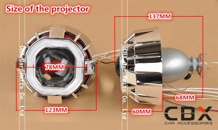G1 2 5 дюйма CCFL двойной ангельские глазки Bi xenon объектив проектора комплект H4 H7