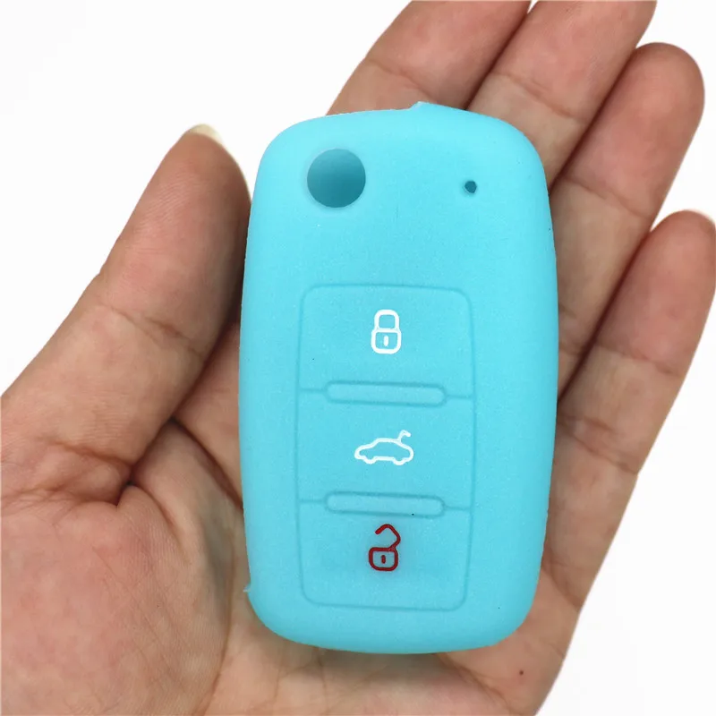 AUTEWODE силиконовый чехол для ключей автомобиля VW Golf Bora Jetta POLO GOLF Passat Skoda Octavia A5 Fabia SEAT
