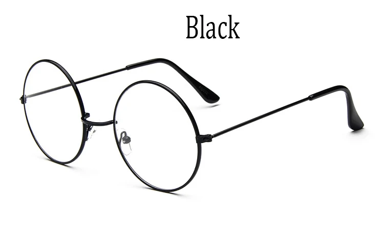 Винтажные круглые прозрачные очки женские золотая металлическая оправа ретро