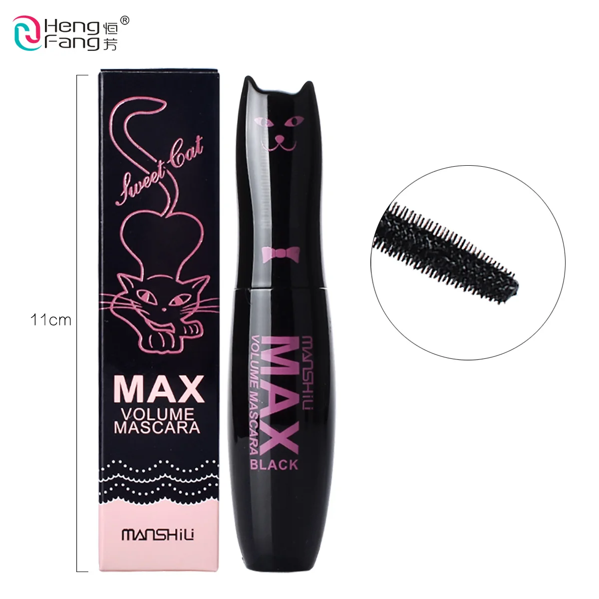 Толстая тушь для ресниц длительный Водонепроницаемый щипцы завивки волос черный