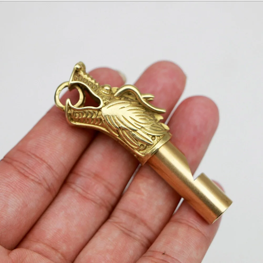

1pcsFaucet brass whistle used for Outdoor emergency rescue yellow Coppery survival whistle referee and cheerleading