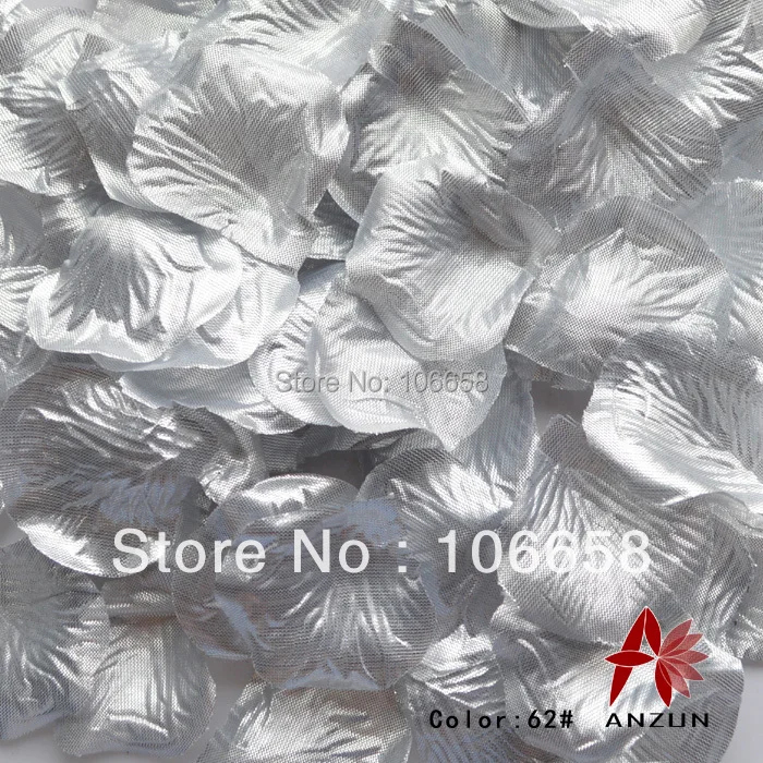 

1000pcs Artificial Rose Petals Wedding Chrismas Party Decorations Silver
