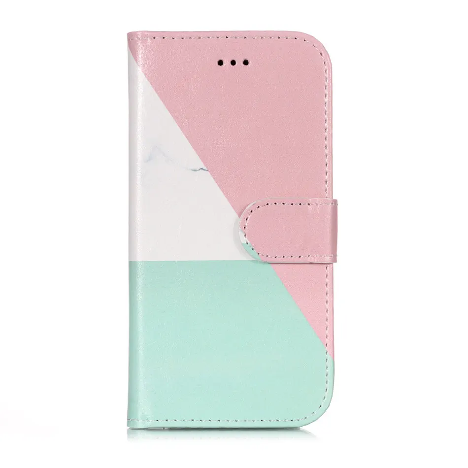 Tri Color Marble Чехол для телефона в виде книги для Fundas huawei P20 P9 P8 Lite mate 10 9 Pro Lite Y7, роскошный чехол с откидной крышкой и отделением для карт D01Z - Цвет: Tri Color Marble