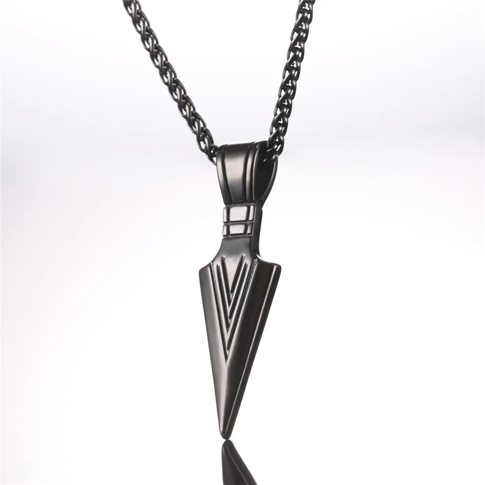 Ожерелье с подвеской копьем для Мужчин Ювелирные изделия цепочка из нержавеющей
