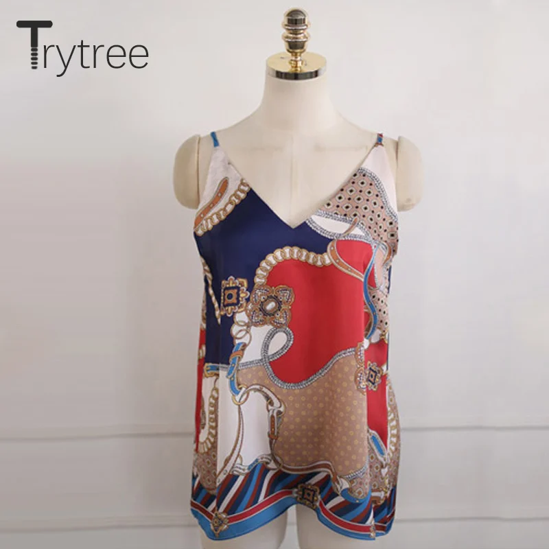 Женский Повседневный костюм Trytree шелковистый комплект из двух предметов топ на