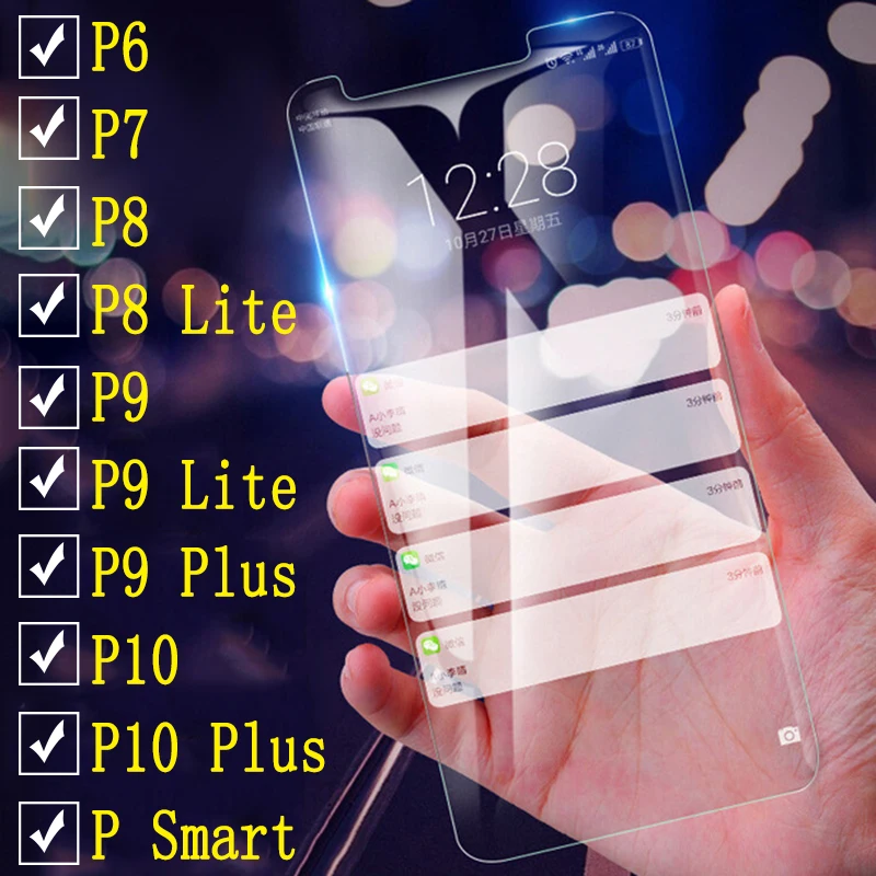Защитное стекло для huawei p smart защитное huavei P6 P7 P8 P9 Lite P9light P10 Plus 7 8 9 10 легкое