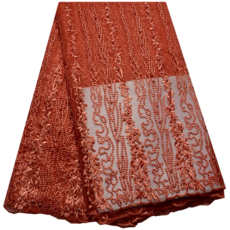 Высокое Качество Кружева Тюль С Бисером 2016 Новое Прибытие Африканский