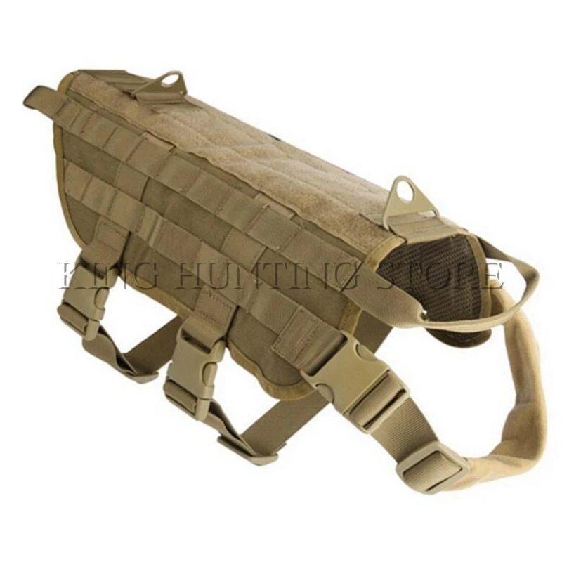 

Tactical Hunting K9 Dog Training MOLLE Vest Harness Combat Dog Vest M L XL