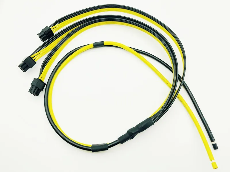 Кабель адаптер 90 см от 1 до 3 6Pin кабель питания 6pin GPU провод для видеокарты 12AWG + 18AWG