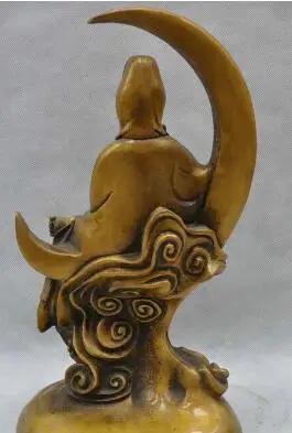 13 China Buddhism Bronze Guanyin Bodhisattva Goddess Buddha Sculpture Statue | Дом и сад