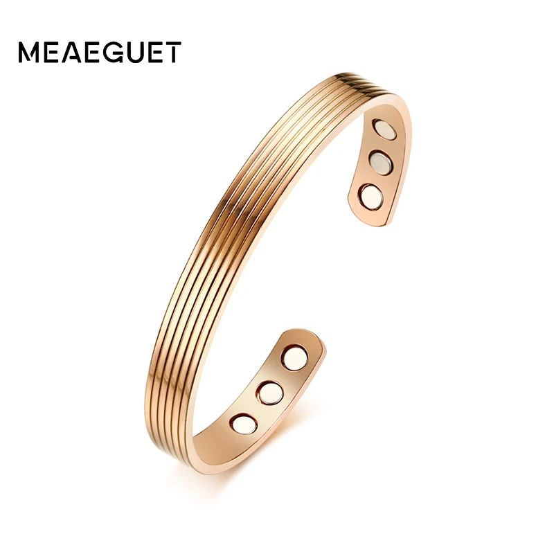 Meaeguet Модный магнитный браслет для здоровья браслет для женщин Pulseira Energy Магнитная терапия открытые ювелирные изделия из бисера не аллергические