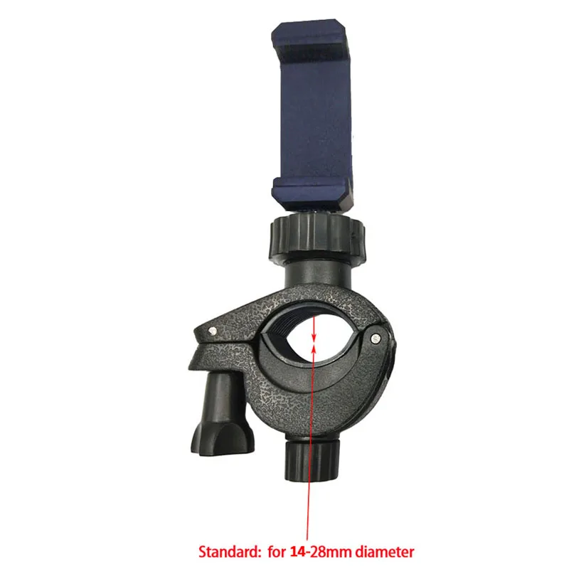 Hold 14-28mm pole Портативный музыкальный микрофон, микрофонная стойка, держатель для смартфона, крепление, зажим для полюсной трубки, крепление на руль велосипеда - Цвет: Hold 14-28mm pole