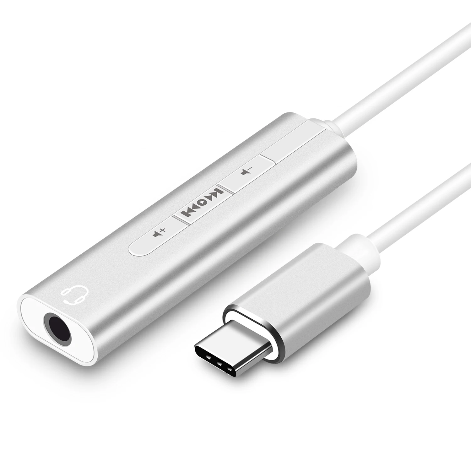 2 в 1 usb type C 3,5 Jack аудио наушники микрофонный кабель USB C до 3,5 мм AUX Наушники Адаптер для huawei mate Xiaomi Macbook - Цвет: Серебристый