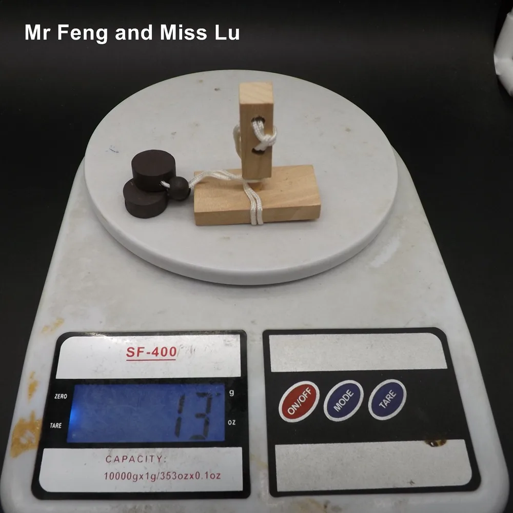 Мини деревянная веревка головоломка кольцо одной колонны 3D строки IQ Волшебный