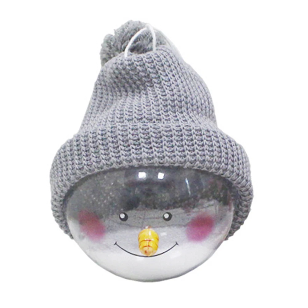1Pc Transparent Plastic Christmas Snowman Ball Pendants Hanging Baubles Tree Ornaments Home Decoration 3 Colors|decorative decorative|decorative home