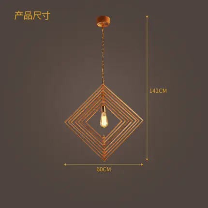 DIY Лофт стиль Дерево Бамбук Droplight Edison LED винтажные подвесные светильники столовая