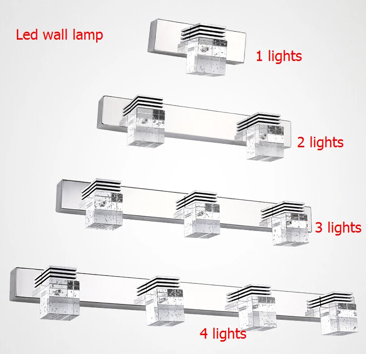 Современные светодиодные Настенные светильники стеклянные хрустальные бра для
