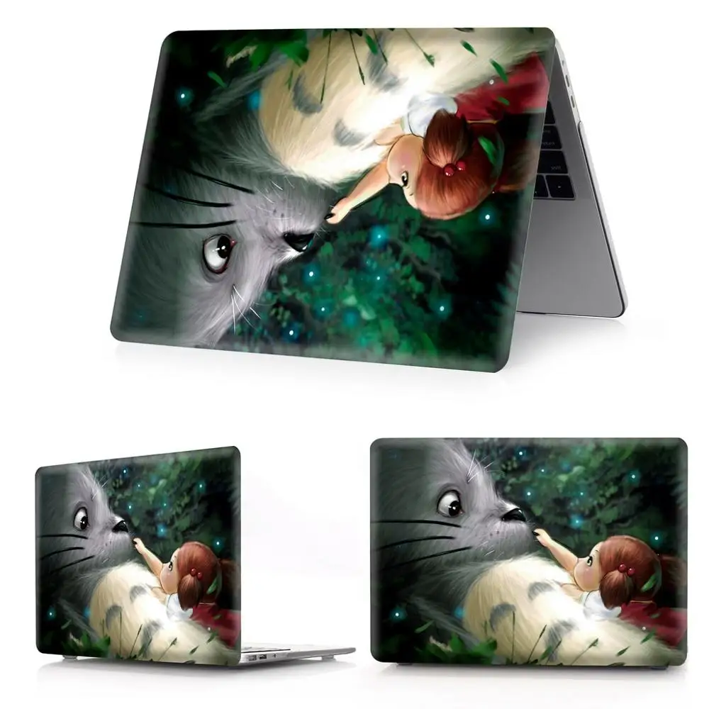 caihui Totoro Цветной печатный вал чехол для ноутбука Macbook Air 11 13 Pro retina 12 13 15 дюймов для нового воздуха 13 или нового Pro 13 15 Тоторо - Цвет: caihui Totoro