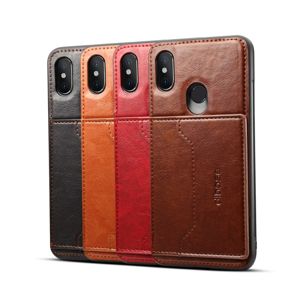 Бренд Dibase для xiaomi 8 чехол Crazy-horse кожаный жесткий ПК чехлы карман карт кронштейн