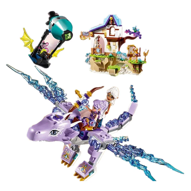 Elves Aira &amp The Song of Wind Dragon строительные блоки 41193 Legoings эльфы фигурки кирпичи