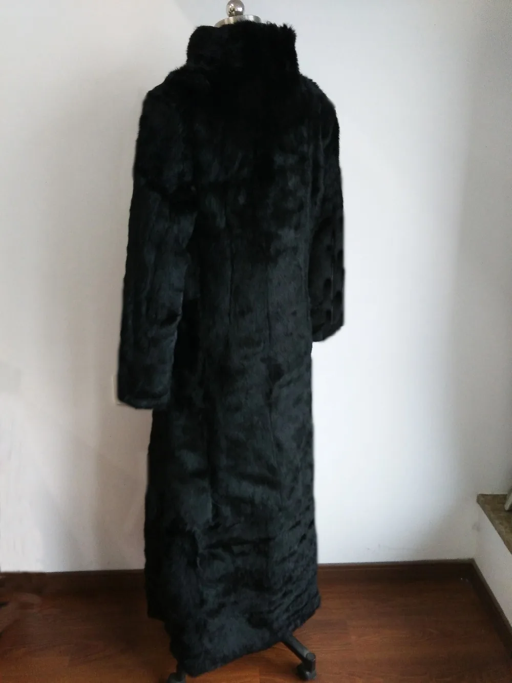 Длинное зимнее пальто с воротником-стойкой длиной 140 см | Женская одежда