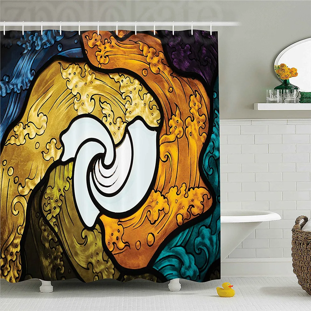 Trippy Декор занавеска для душа поп-арт стиль фанки необычное витражное окно