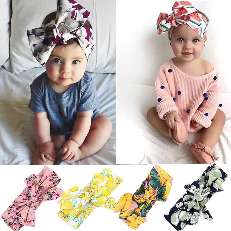 Детские повязки на голову тюрбан завязанные для волос девочек новорожденных