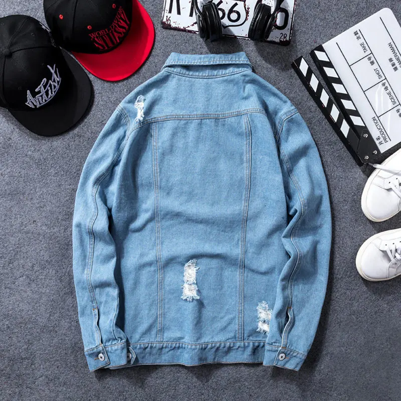 Для Мужчин's высокое качество большой Размеры рваные хлопковые Стиль джинсовая