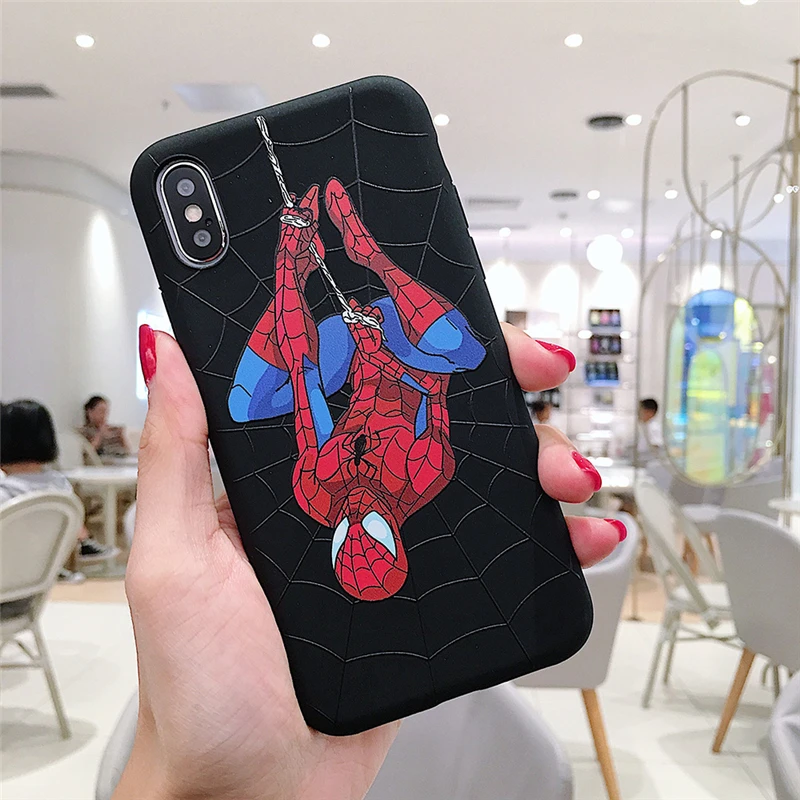 WTSZKL супергерой Человек-паук шаблон телефон чехол для iPhone XR мультфильм аниме 6 S 7 8