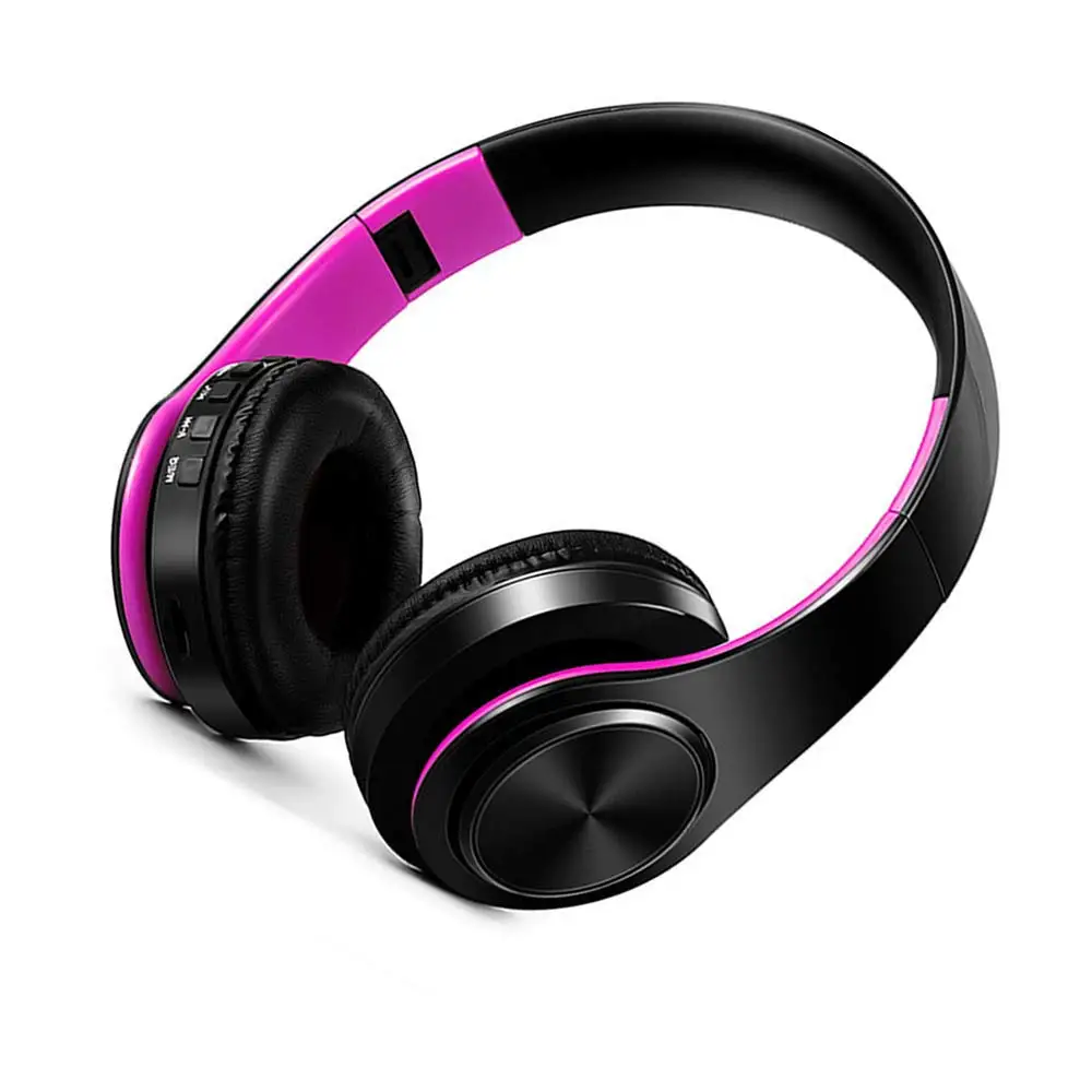 Стерео Bluetooth наушники с микрофоном шлем беспроводной Поддержка AUX 3 5 jack TF карты FM