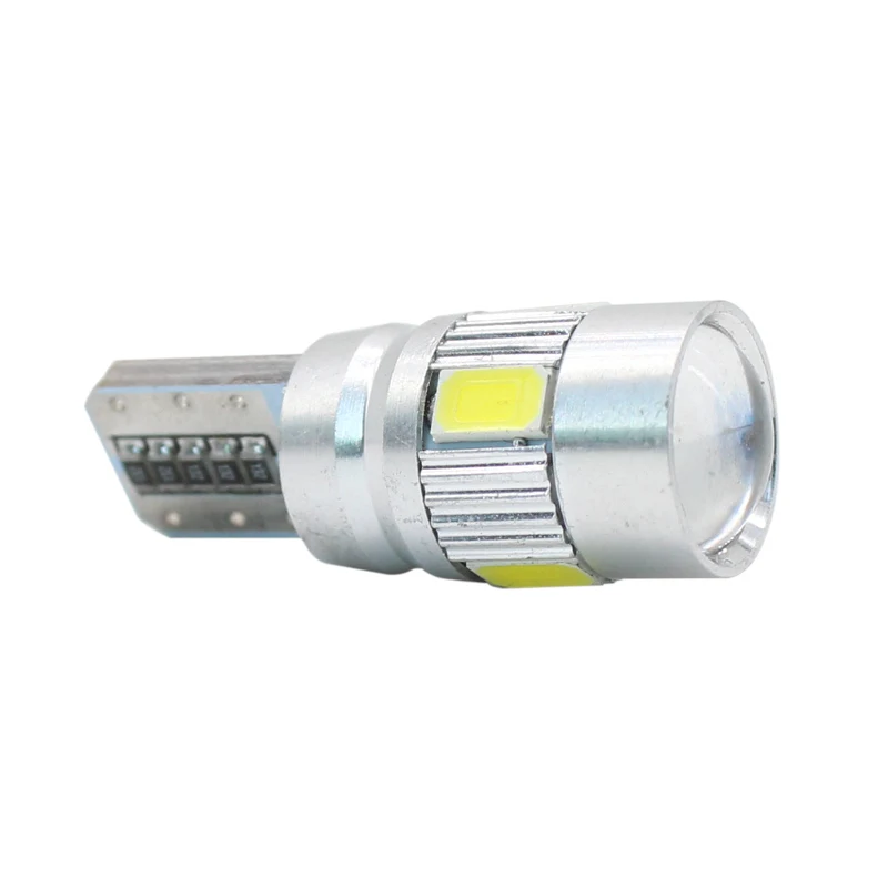 10 шт. T10 W5W canbus led 6 SMD 5630 чип 501 194 безошибочный Автомобильный светодиодный индикатор