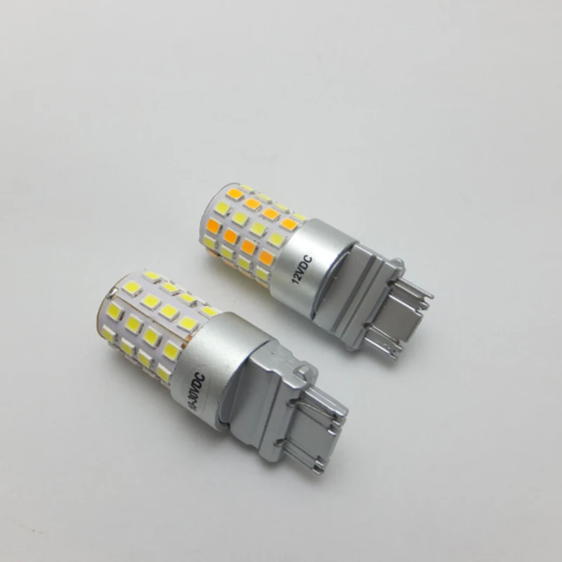 2x DRL T20 светодиодный 7440 54 SMD S25 BAu15S 3157 Автомобильный светильник лампы DC12-24V