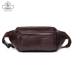 Поясная Сумка из натуральной коровьей кожи, забавная сумка на пояс, Мужская поясная сумка с цепочкой для телефона, модная сумка