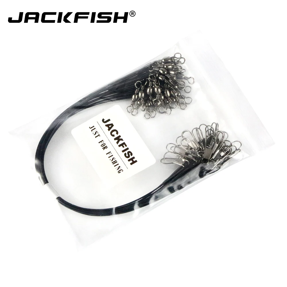 Рыболовные снасти JACKFISH 30 шт./лот аксессуары коннектор для лески стальной