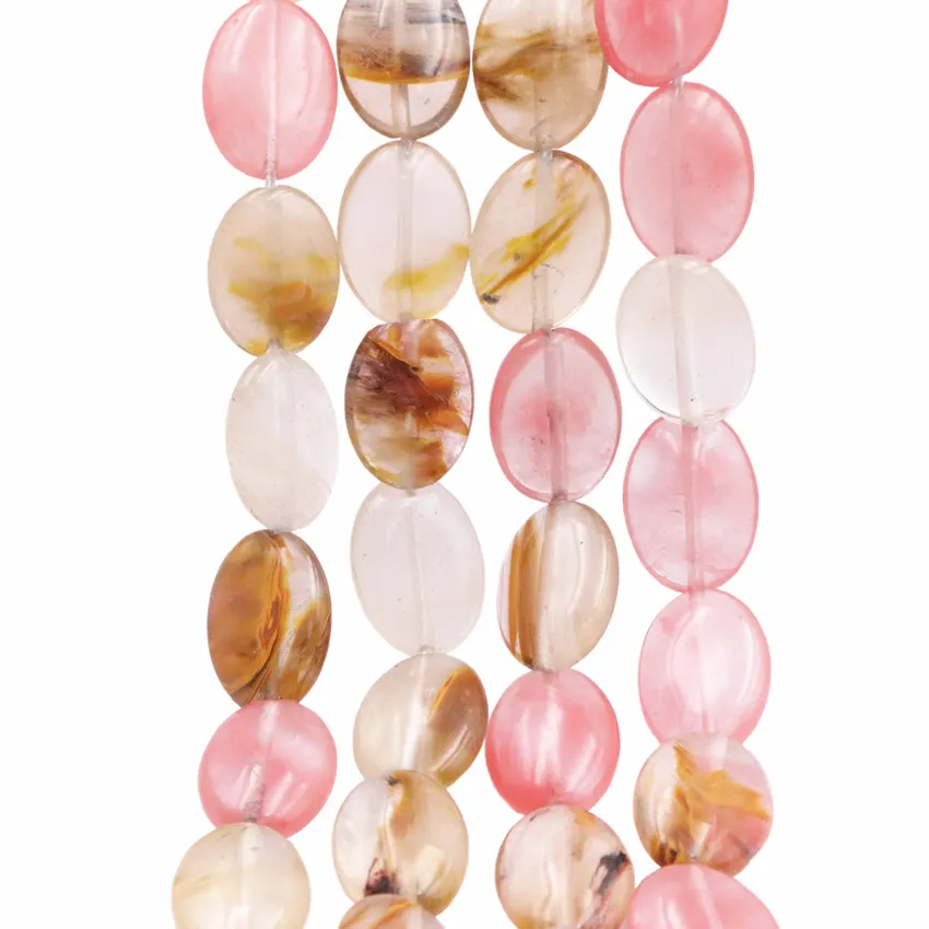 Модные овальные бусины 13x18 мм из арбуза и хрусталя незакрепленные для браслетов