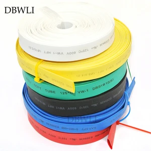 Термоусадочная трубка, 10 млот, 7 мм, 8 мм, 10 мм, красный, синий, зеленый, желтый, белый, прозрачный, черный цвет