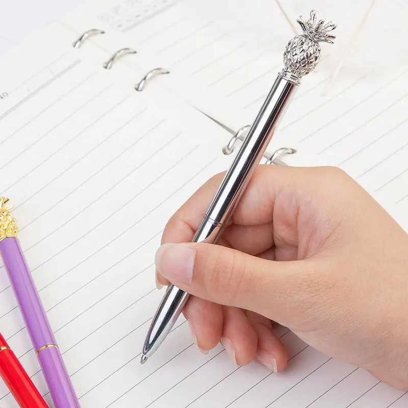 Креативная шариковая ручка с ананасом гелевая бизнес подарок металлическое
