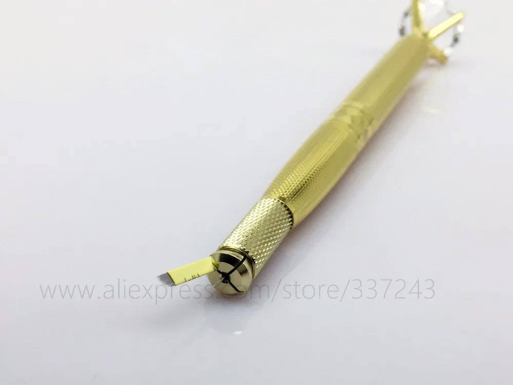 500 шт./пакет 12 Pin для бровей микроблейдинг Перманентный макияж микро иглы картридж