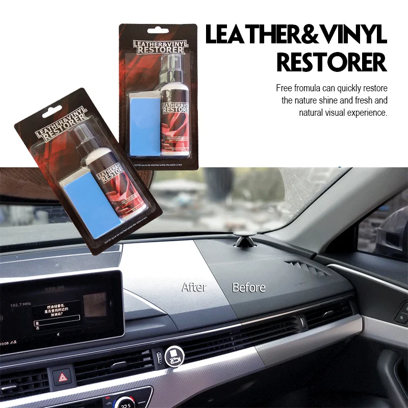 50ml Multifunctional Leather Caring Agent Spray For Car Cleaning And Vinyl Restorer Vehicle Dashboards Seats | Автомобили и