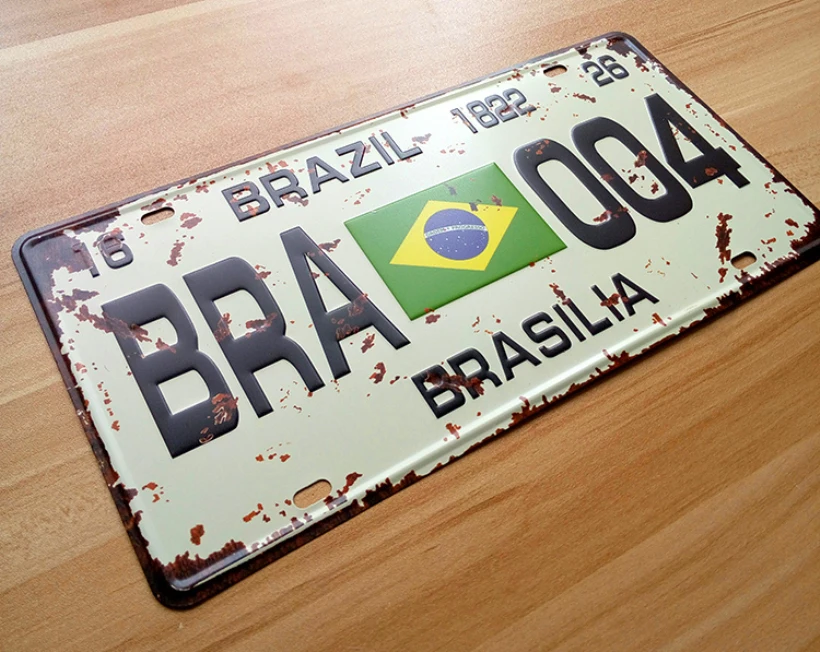 Винтажные железные номерные знаки номер &quotбразильский бюстгальтер-004&quot